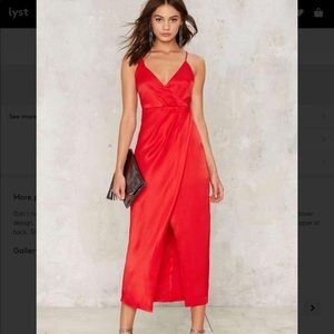 Love or Just a Game Red Satin Dress